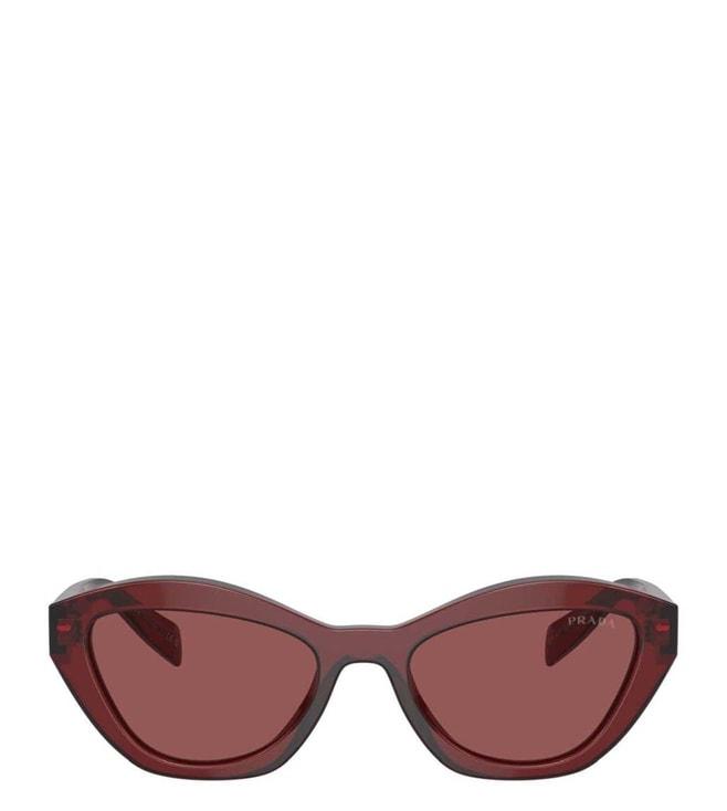 Prada 0PRA02S18O80B52 Violet UV Protected Cat Eye Sunglasses for Women