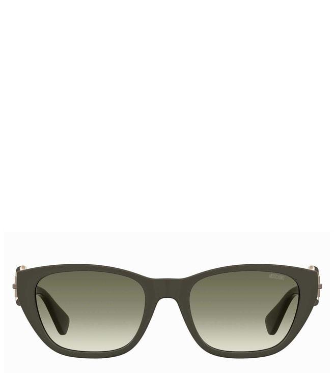 Moschino 205412TBO559K Green Rectangular Sunglasses for Women