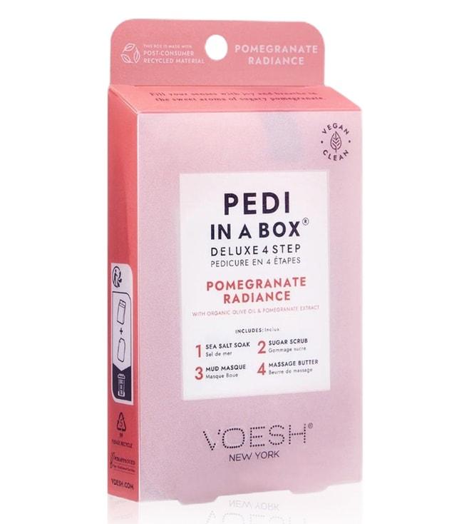 VOESH Pomegranate Radiance Pedi In a Box Deluxe 4 Step Kit