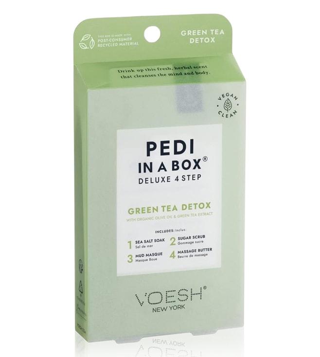 VOESH Green Tea Detox Pedi In a Box Deluxe 4 Step Kit