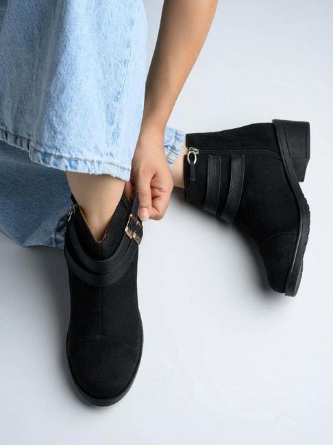 Shoetopia Kids Black Casual Boots