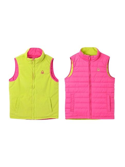 United Colors of Benetton Kids Multicolor Solid Reversible Jacket