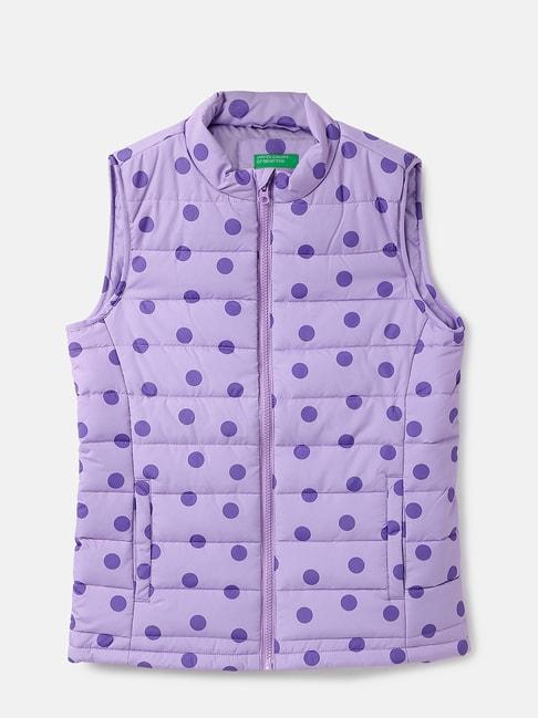United Colors of Benetton Kids Purple Printed Jacket