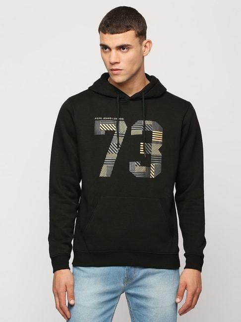 pepe-jeans-black-regular-fit-printed-hooded-sweatshirt