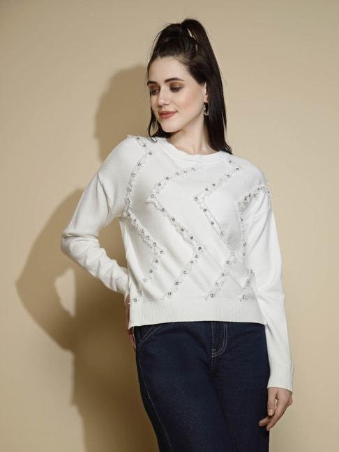 global-republic-white-embellished-pullover