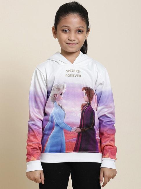 Kidsville Frozen 2 Printed Multicolor Hoodie For Girls