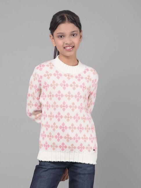 crimsoune-club-kids-off-white-&-pink-printed-full-sleeves-sweater