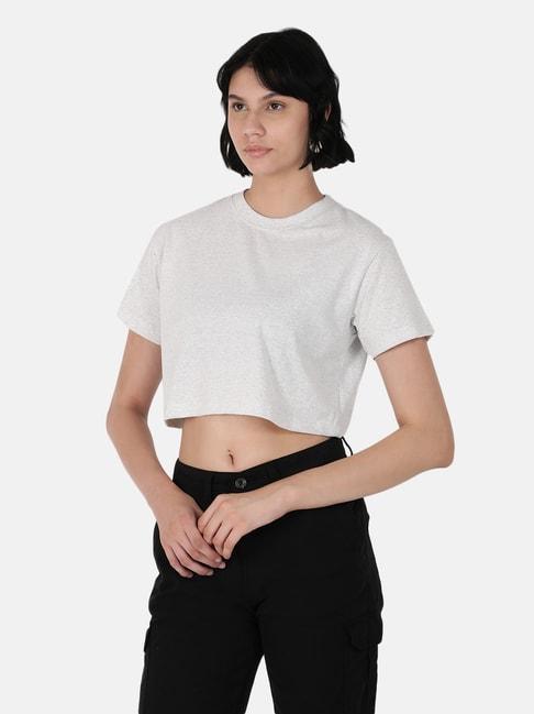 bene-kleed-light-grey-slim-fit-crop-t-shirt