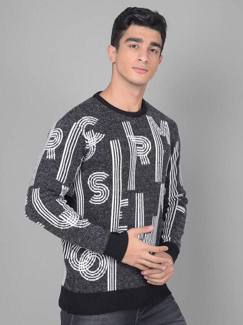 crimsoune-club-black-regular-fit-self-pattern-sweater