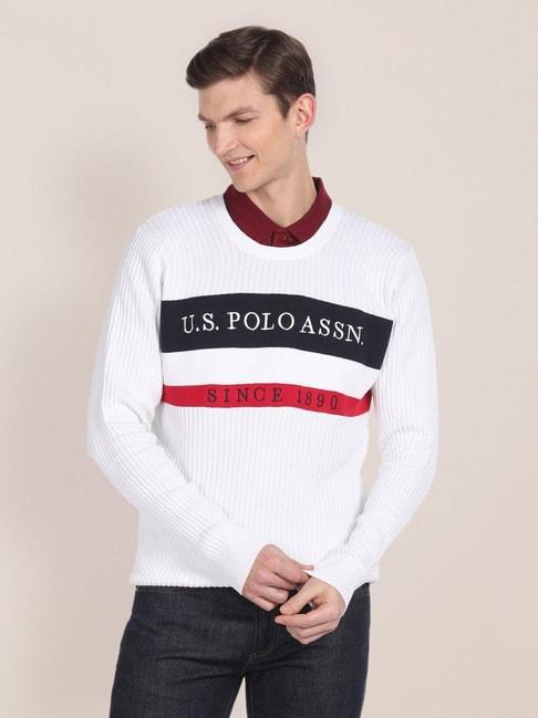 u.s.-polo-assn.-white-regular-fit-printed-sweater