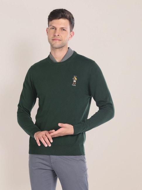 U.S. Polo Assn. Dark Green Regular Fit Sweater