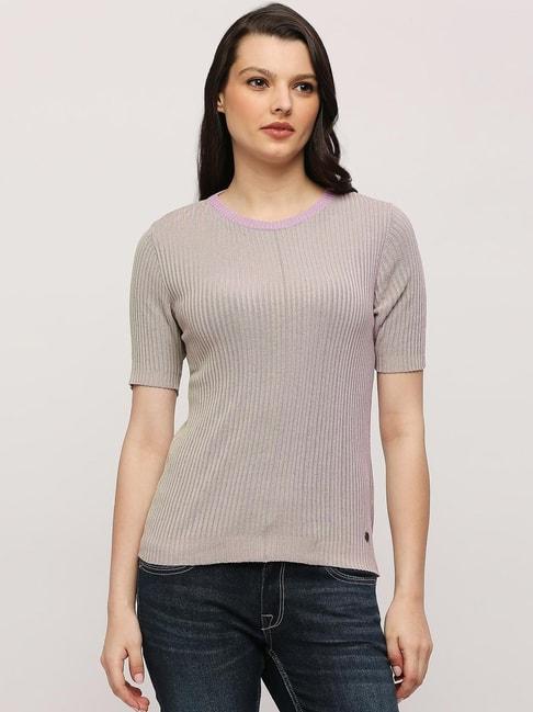 pepe-jeans-purple-self-pattern-sweater