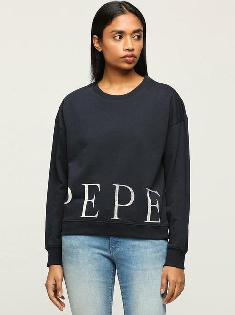 Pepe Jeans Navy Printed Sweatshirt