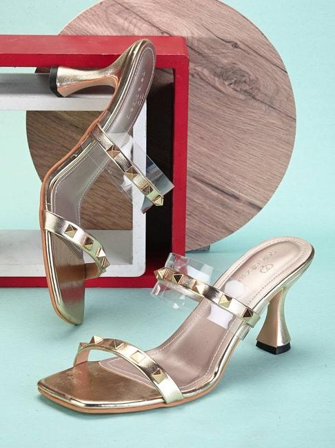 Pelle Albero Women's Gold Casual Stilettos