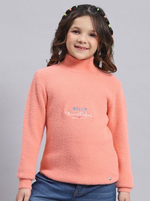 monte-carlo-kids-peach-solid-full-sleeves-sweater