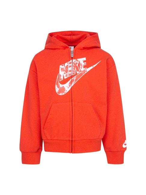 Nike Kids Red Printed Full Sleeves Sweatshirt