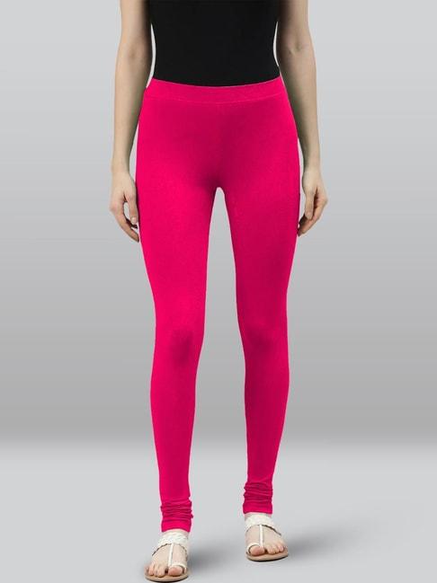 lyra-hot-pink-premium-cotton-full-length-leggings