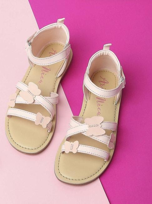 aria-nica-kids-flap-pink-cross-strap-sandals