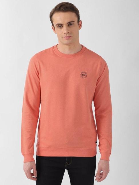 peter-england-peach-slim-fit-sweatshirt