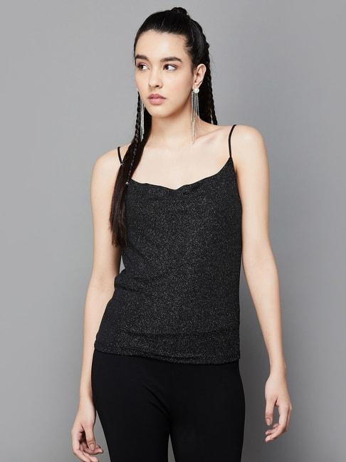 ginger-by-lifestyle-black-printed-top