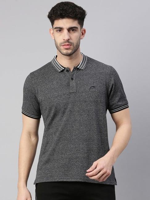 proline-black-melange-regular-fit-polo-t-shirt