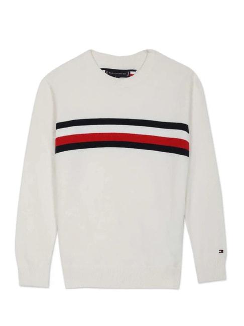 Tommy Hilfiger Kids White Striped Sweater