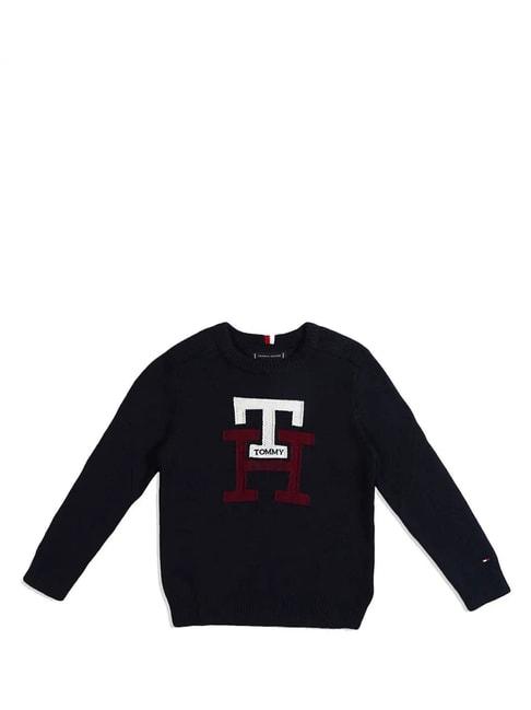 Tommy Hilfiger Kids Blue Logo Print Sweater