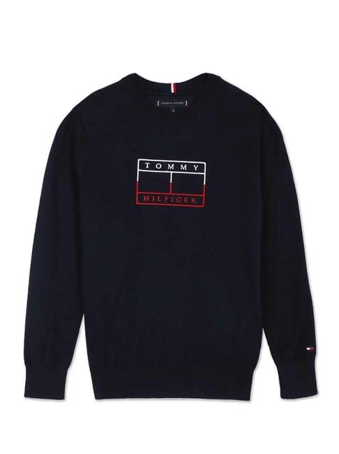 tommy-hilfiger-kids-blue-embroidery-sweater