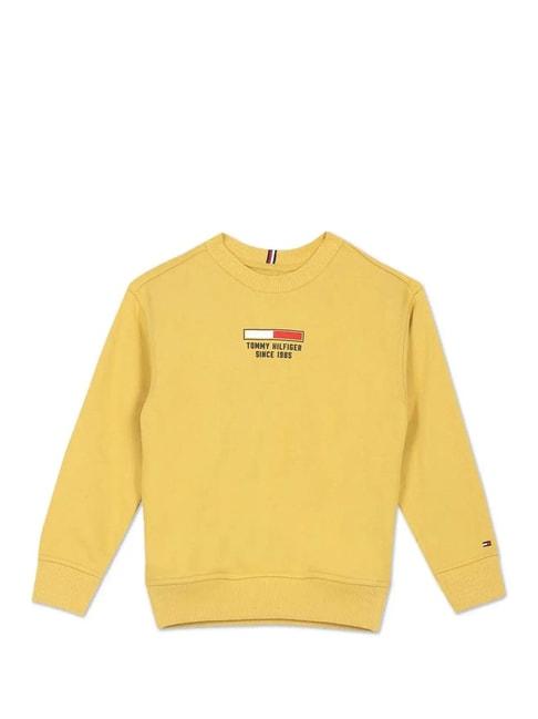 tommy-hilfiger-kids-yellow-solid-sweatshirt
