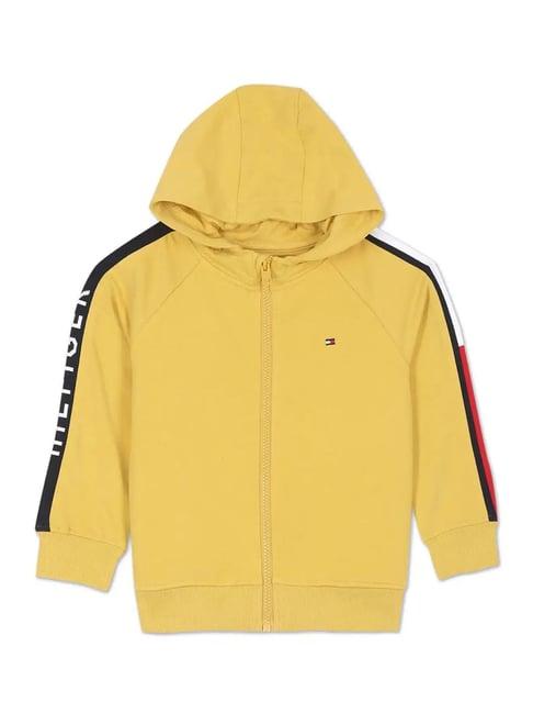 tommy-hilfiger-kids-yellow-logo-print-hoodie