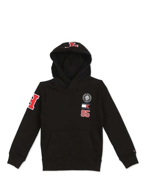 tommy-hilfiger-kids-black-logo-print-hoodie