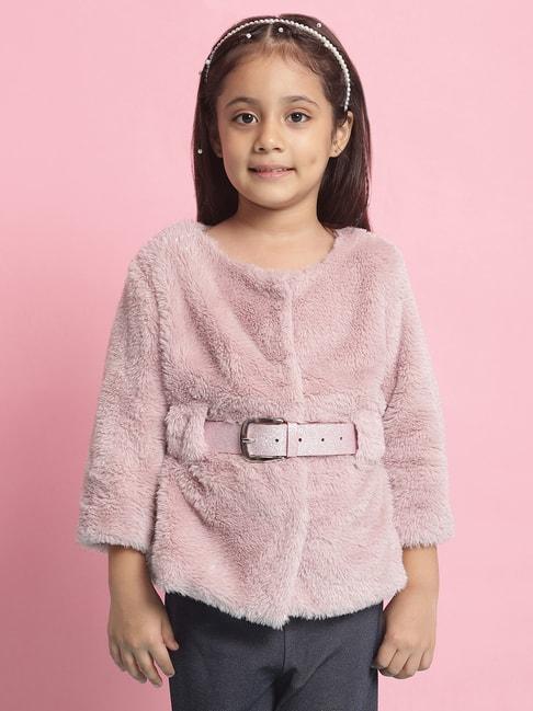 Nauti Nati Kids Pink Solid Full Sleeves Jacket