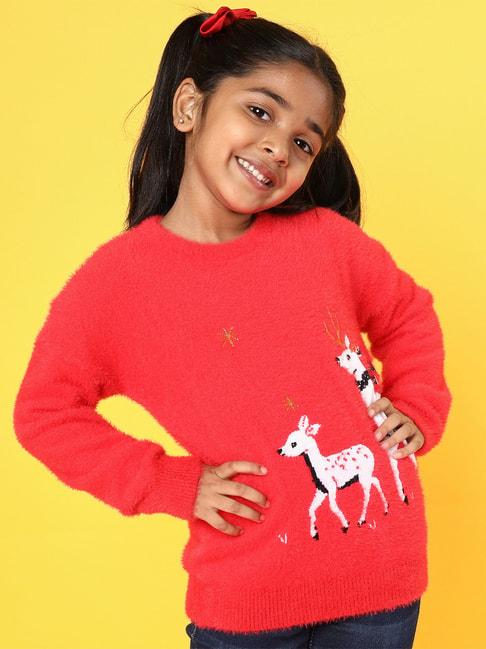 nauti-nati-kids-red-self-design-full-sleeves-sweater