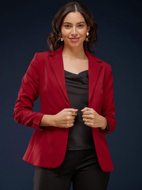 fablestreet-red-relaxed-fit-blazer