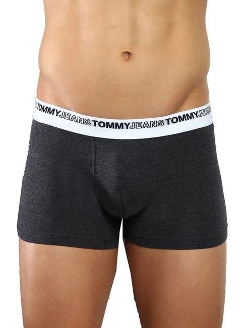 tommy-hilfiger-dark-grey-heather-cotton-regular-fit-logo-printed-trunks