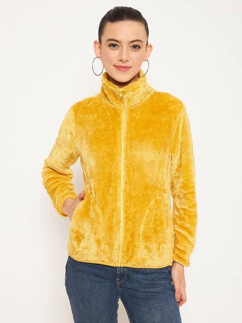 MADAME Yellow Self Pattern Sweatshirt
