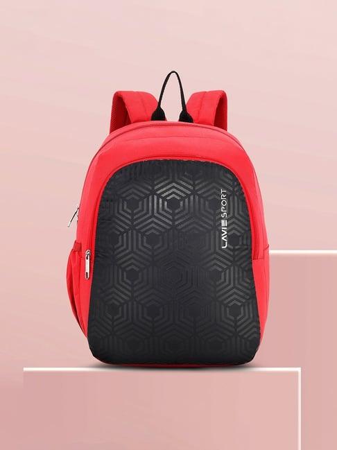 lavie-sport-hexa-red-polyester-printed-backpack