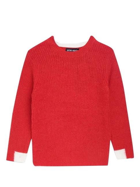 antony-morato-kids-orange-solid-full-sleeves-sweater