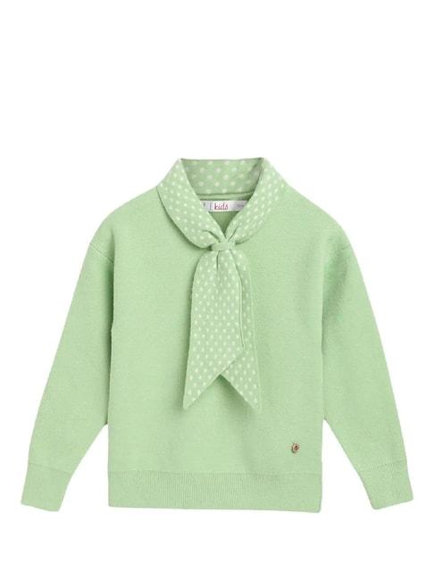 elle-kids-green-solid-full-sleeves-sweater