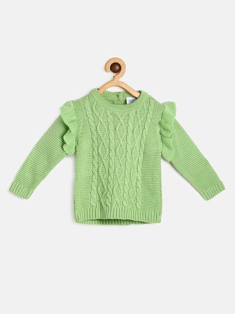 miniklub-kids-green-self-design-full-sleeves-sweater