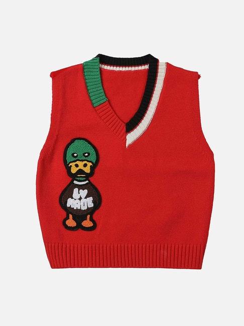 little-surprise-box-kids-red-embroidered-sweater