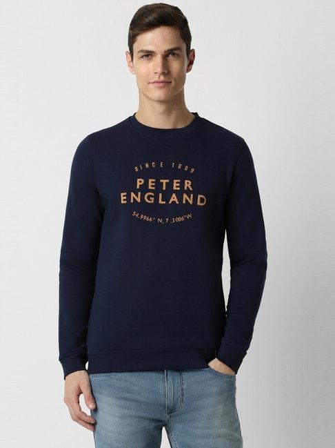 peter-england-navy-slim-fit-printed-sweatshirt