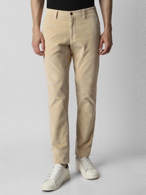 van-heusen-beige-slim-fit-textured-trousers