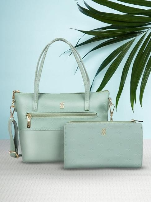 Baggit Green Solid Handbag