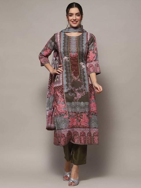 Biba Multicolored Cotton Printed Unstitched Dress Material