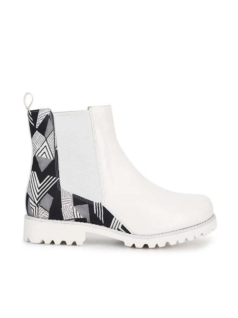 yoho-women's-white-chelsea-boots