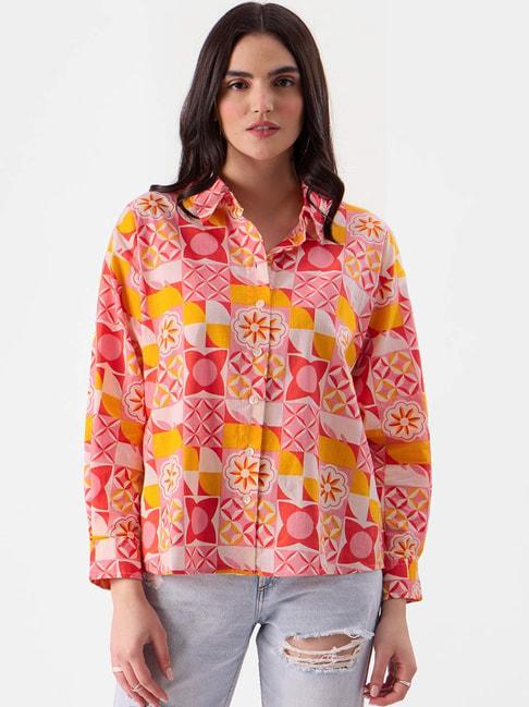 The Souled Store Multicolored Cotton Printed Shirt