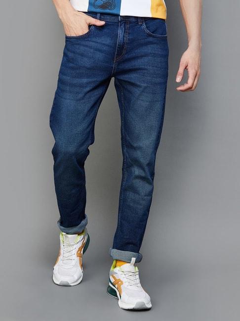 DENIMIZE Mid Blue Skinny Fit Jeans
