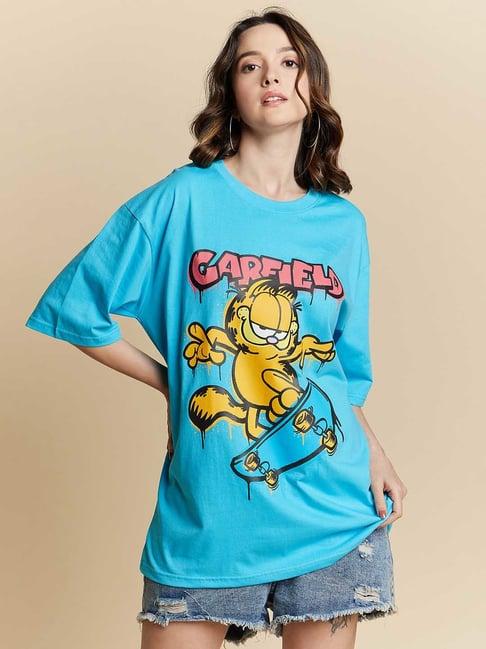 color-capital-light-blue-graphic-print-oversized-t-shirt