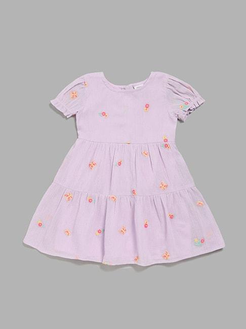 HOP Kids by Westside Lavender Embroidered Dress